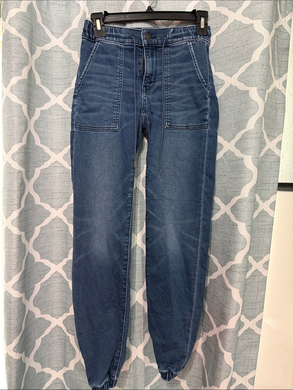 American Eagle Outfitters Women's Dark Blue Denim Jogger Jeans